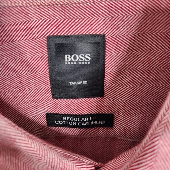Boss Hugo Boss Mens Cashmere Blend Long Sleeve Button Down Shirt Size Medium - Picture 3 of 7